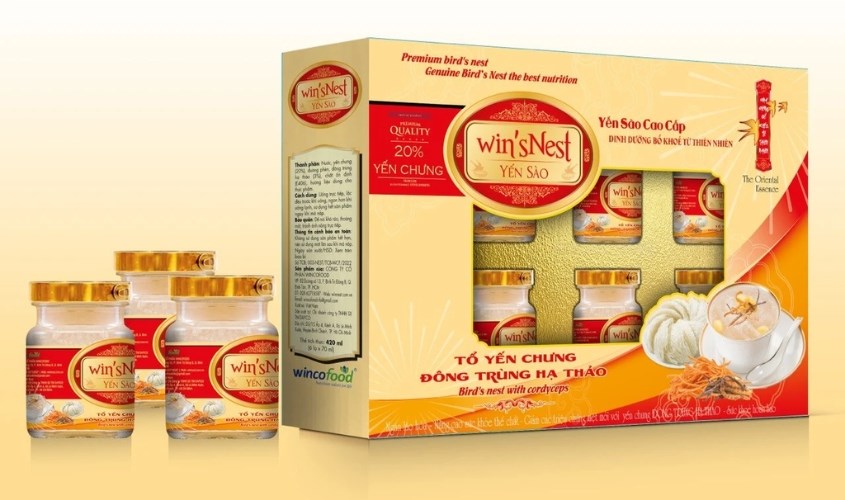 Hộp 6 hũ nước yến sào đông trùng hạ thảo Win