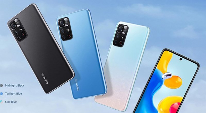 Điện thoại Redmi Note 11S 5G c&oacute; ngoại h&igrave;nh bắt mắt với 3 m&agrave;u sắc thời thượng