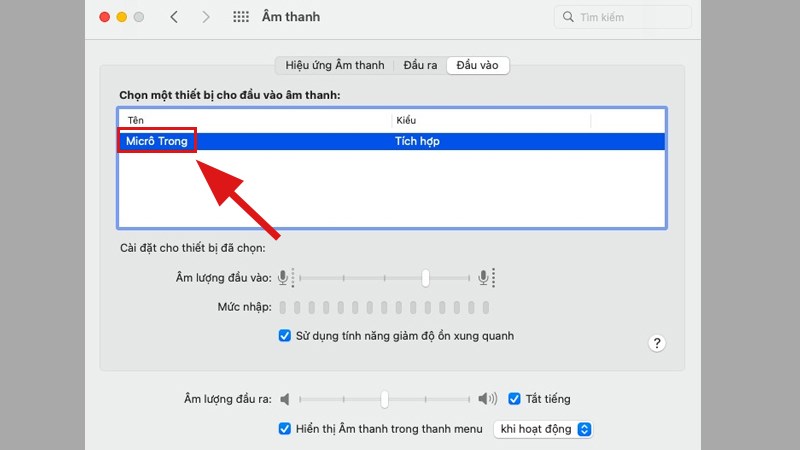 Chọn iPhone của bạn trong danh s&aacute;ch c&aacute;c thiết bị đầu v&agrave;o