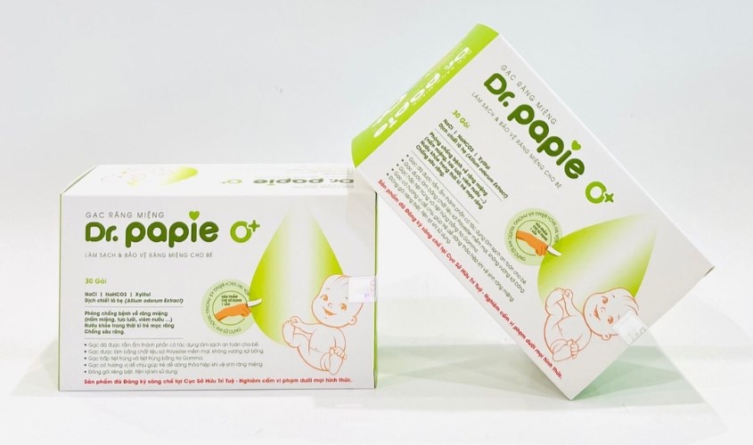 30 gói gạc răng miệng Dr.Papie (từ 0 tháng)