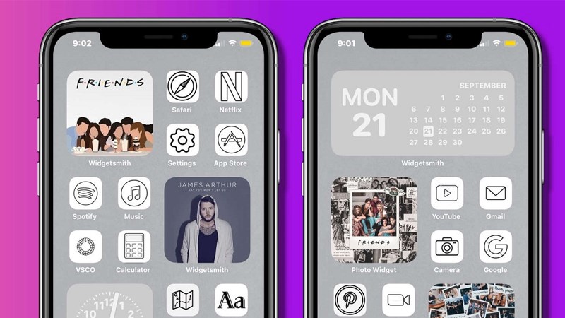 Gắn c&aacute;c ph&iacute;m tắt thường hay sử dụng l&ecirc;n m&agrave;n h&igrave;nh Today 