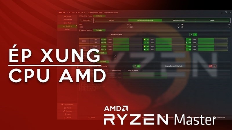 Con chip được trang bị t&iacute;nh năng AMD Ryzen Master Utility