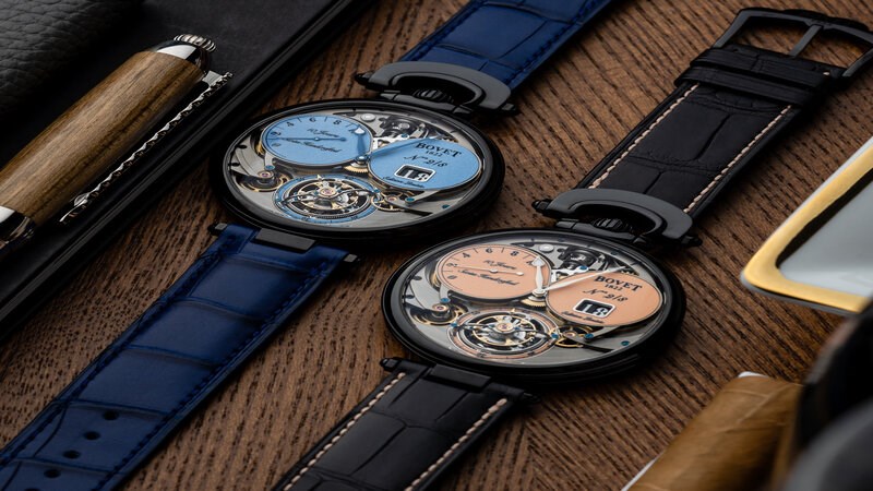 Mặt sau đồng hồ Bovet d&acirc;y da sẽ thường được in m&atilde; v&agrave; c&aacute;c số liệu 