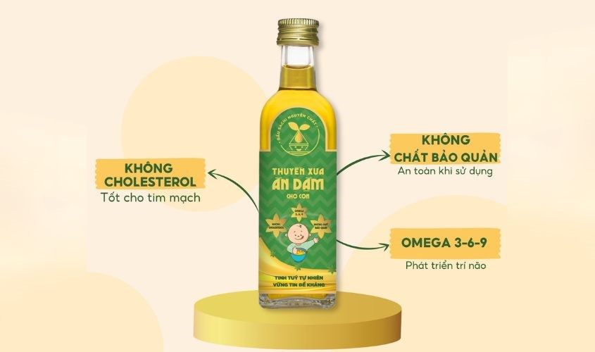 Dầu Sacha inchi Thuyền Xưa ăn dặm cho bé chai 65 ml (từ 6 tháng) Dầu Sacha inchi Thuyền Xưa ăn dặm cho bé chai 65 ml (từ 6 tháng)