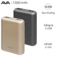 Pin sạc dự ph&ograve;ng 7.500 mAh AVA LA 10K-1