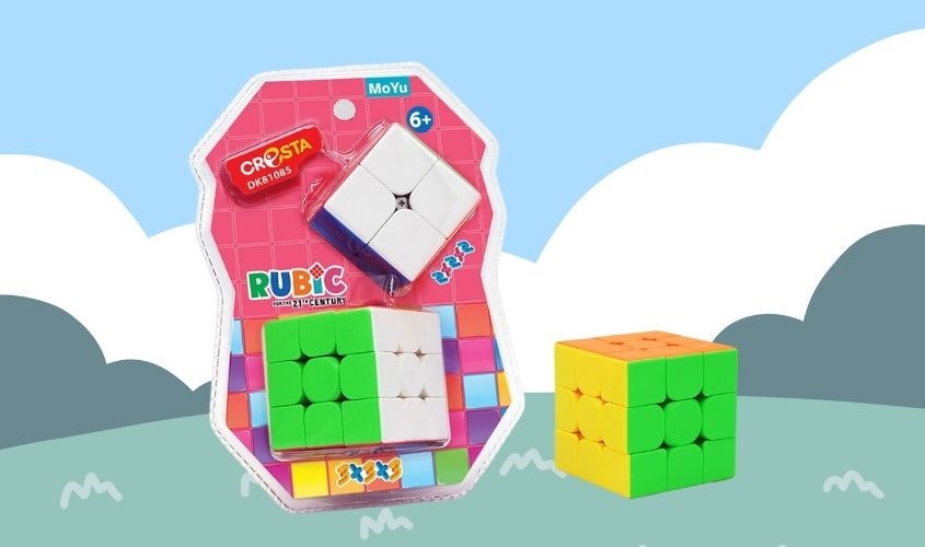 Đồ chơi rubik 3x3x3 kèm rubik nhỏ 2x2x2 Duka DK81085 Đồ chơi rubik 3x3x3 kèm rubik nhỏ 2x2x2 Duka DK81085