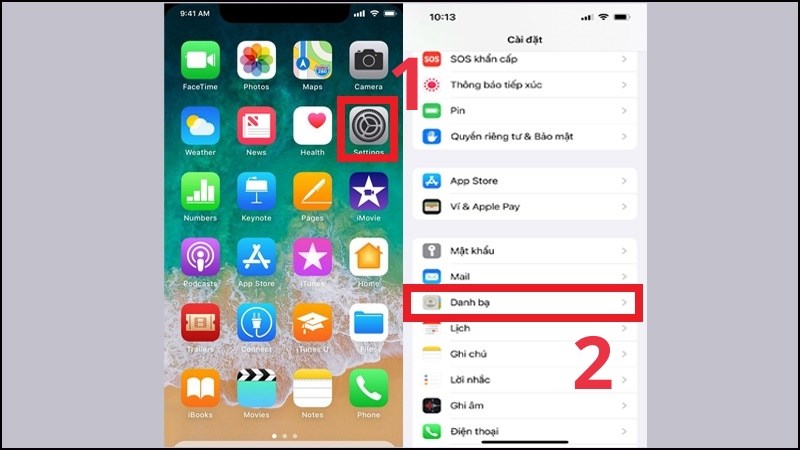 Nhấn chọn “Danh bạ” Nhấn chọn “Danh bạ”
