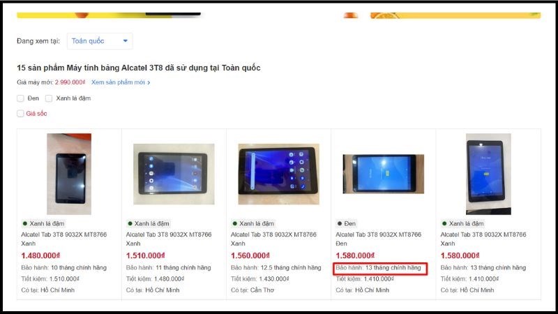 Ch&iacute;nh s&aacute;ch bảo h&agrave;nh tại Thế Giới Di Động