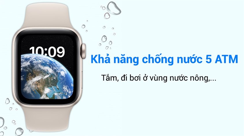 Apple Watch SE 2022 LTE 40mm với khả năng chống nước 5 ATM Apple Watch SE 2022 LTE 40mm với khả năng chống nước 5 ATM