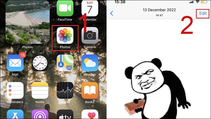 Chọn bức ảnh bị mờ m&agrave; bạn cần chỉnh sửa