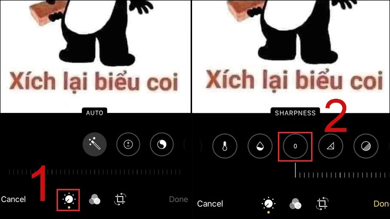 Nhấn v&agrave;o biểu tượng h&igrave;nh tam rỗng độ n&eacute;t 