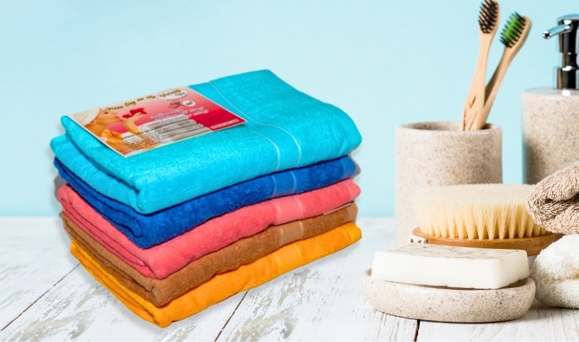 Khăn tắm cotton KACHOOBABY 70x140 cm - Màu ngẫu nhiên