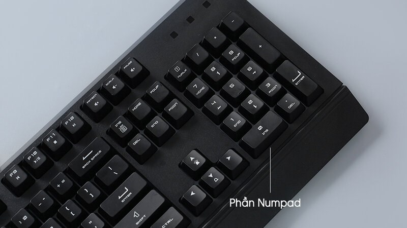 Bàn phím fullsize được trang bị Numpad tiện lợi Bàn phím fullsize được trang bị Numpad tiện lợi