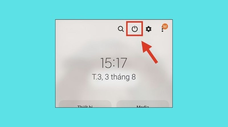 Nhấn biểu tượng Tắt nguồn