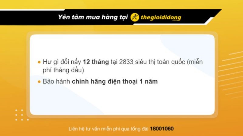 Ch&iacute;nh s&aacute;ch bảo h&agrave;nh điện thoại tại Thế Giới Di Động
