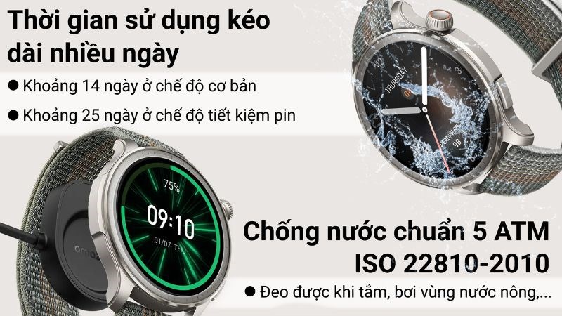 Pin của Amazfit Balance có thể kéo dài đến 25 ngày