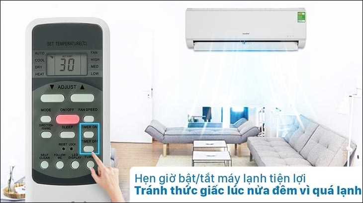 Hướng dẫn sử dụng remote máy lạnh Comfee