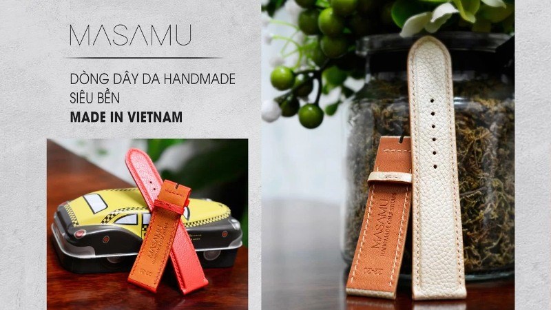 Dây da đồng hồ handmade Masamu thương hiệu Việt Nam Dây da đồng hồ handmade Masamu thương hiệu Việt Nam