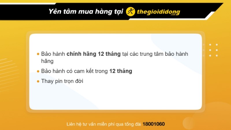 Chính sách bảo hành đồng hồ tại Thế Giới Di Động