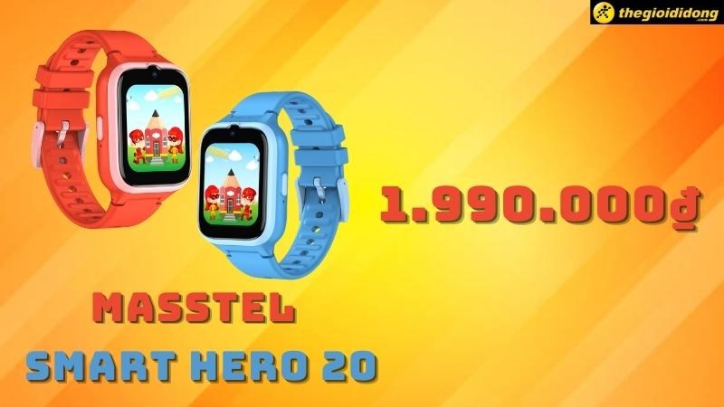 Đồng hồ định vị Masstel Smart Hero 20 với 2 màu xanh dương, cam đã có mặt trên các cửa hàng TGDĐ toàn quốc với giá bán chỉ 1.990.000 VNĐ với nhiều ưu đãi đi kèm