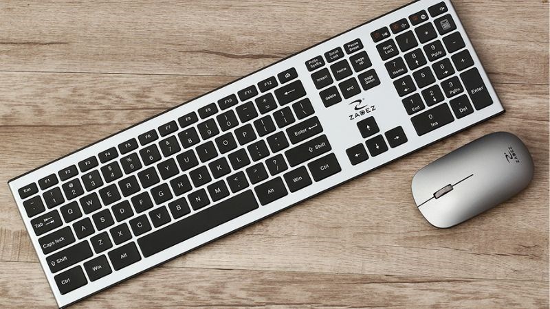 Bộ B&agrave;n Ph&iacute;m Chuột Kh&ocirc;ng D&acirc;y Zadez ZMK-530G mang phong c&aacute;ch thời thượng v&agrave; sang trọng.