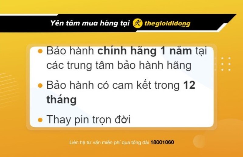 Chính sách bảo hành đồng hồ tại Thế Giới Di Động