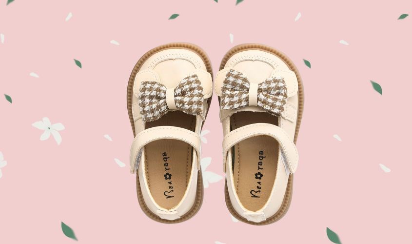 Giày búp bê cho bé Á Châu Avakids AC33 màu kem