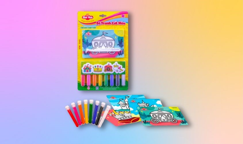 Bộ đồ chơi tranh cát màu thế giới thần tiên Star Kids K-506