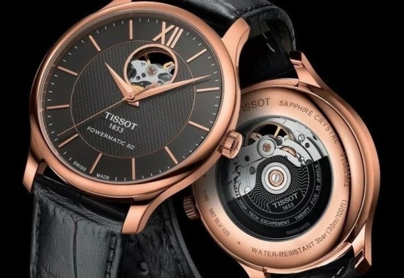 Mũi kim đồng hồ Tissot chính hãng có phần nhọn hơn so với hàng giả