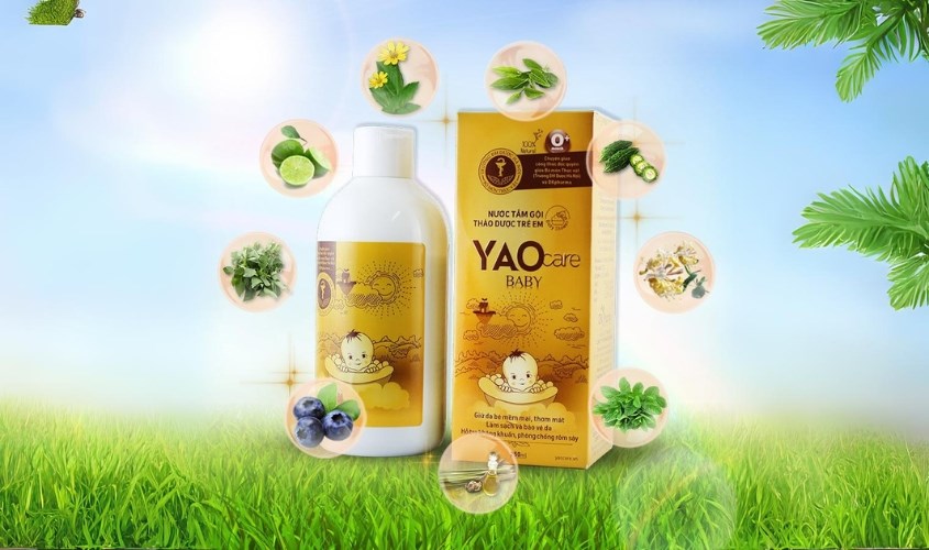 Nước tắm & gội 2in1 cho bé DK Pharma Yaocare Baby chiết xuất thảo dược 250 ml (mọi độ tuổi)