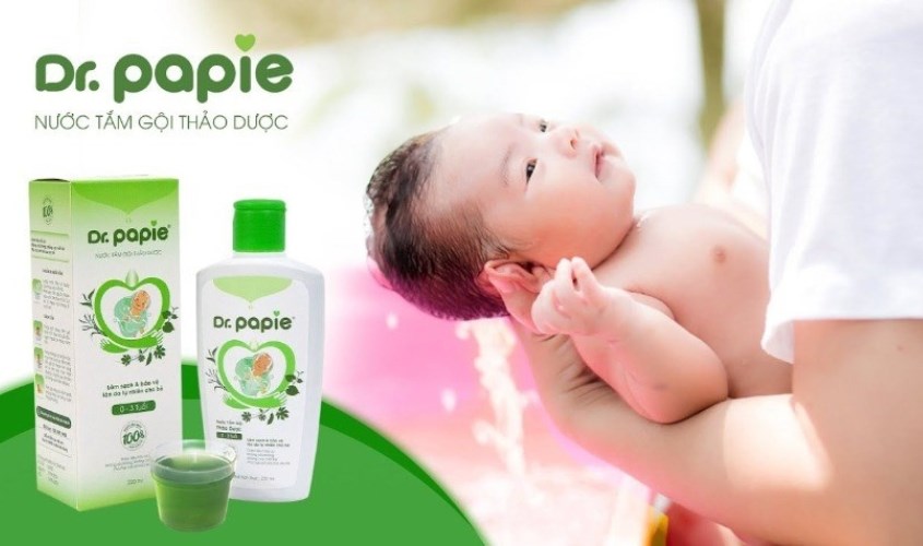 Nước tắm & gội 2in1 cho bé Dr.Papie chiết xuất thảo dược 230 ml (0 - 3 tuổi)