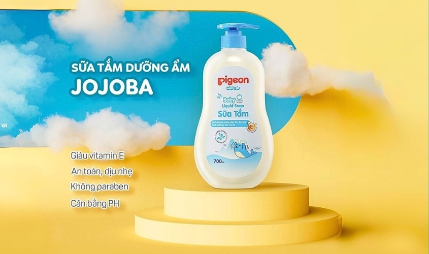 Sữa tắm cho bé Pigeon Liquid Soap chiết xuất Jojoba 700 ml (mọi độ tuổi)