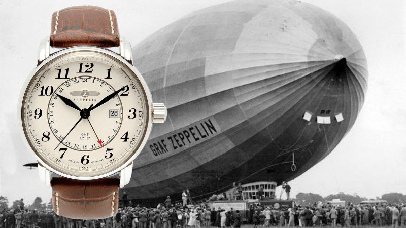 Những chiếc đồng hồ đều t&aacute;i hiện lại những chuyến t&agrave;u bay Zeppelin lịch sử