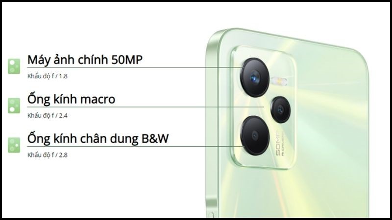 realme C35 có camera chính lên đến 50 MP realme C35 có camera chính lên đến 50 MP
