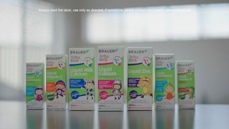 Thương hiệu Brauer cung cấp đa dạng các loại sản phẩm siro dạng uống cho bé