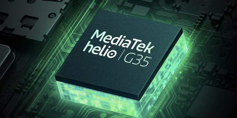 Con chip MediaTek Helio G35 giúp OPPO A57 có hiệu năng ổn định, thao tác đa nhiệm mượt mà