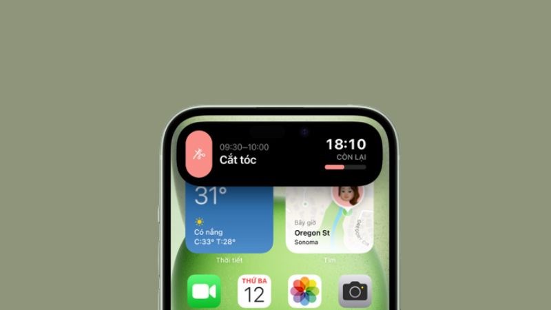 iPhone 15 cũng đ&atilde; được trang bị Dynamic Island