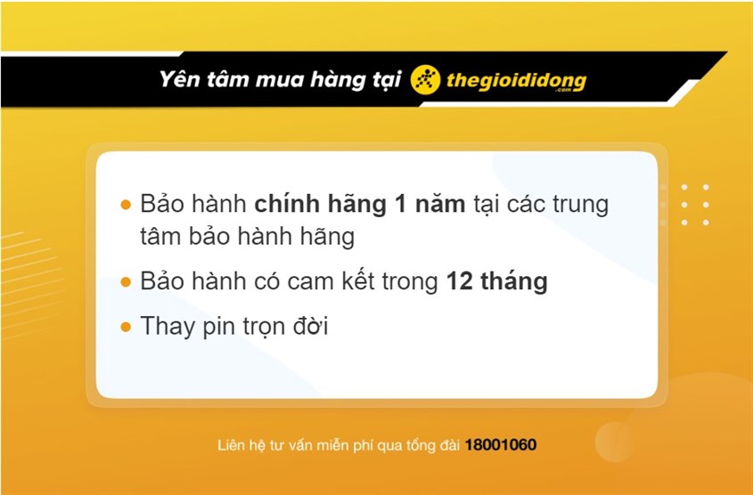 Chính sách bảo hành đồng hồ tại Thế Giới Di Động