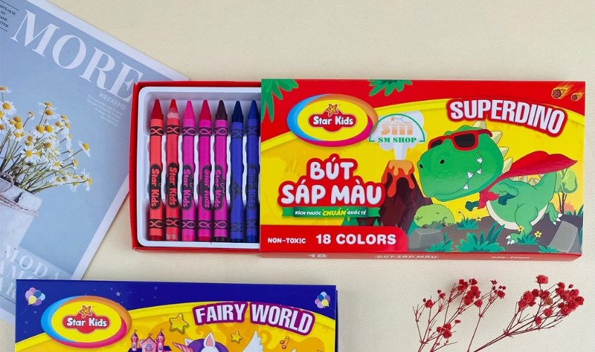 Đồ chơi bút sáp 18 màu Star Kids K-CR18/2 - Màu ngẫu nhiên