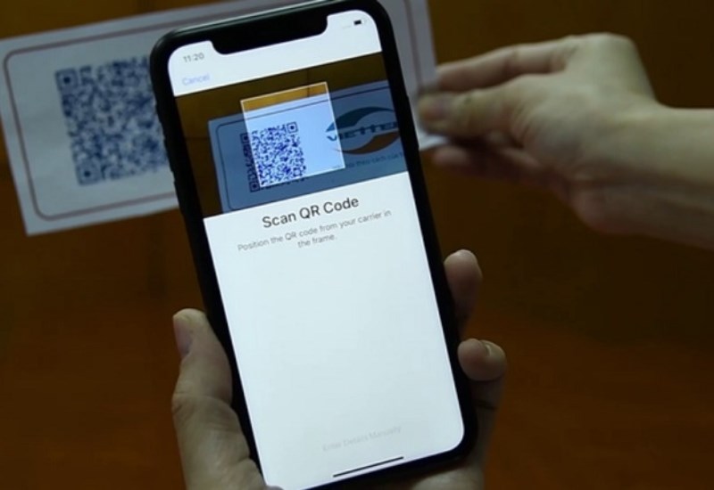 Đến cửa hàng giao dịch của nhà mạng để được cung cấp mã QR Code Đến cửa hàng giao dịch của nhà mạng để được cung cấp mã QR Code