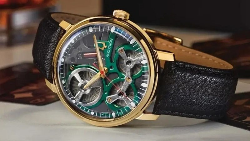 Đồng hồ Bulova Accutron với bộ m&aacute;y được thiết kế kỳ c&ocirc;ng