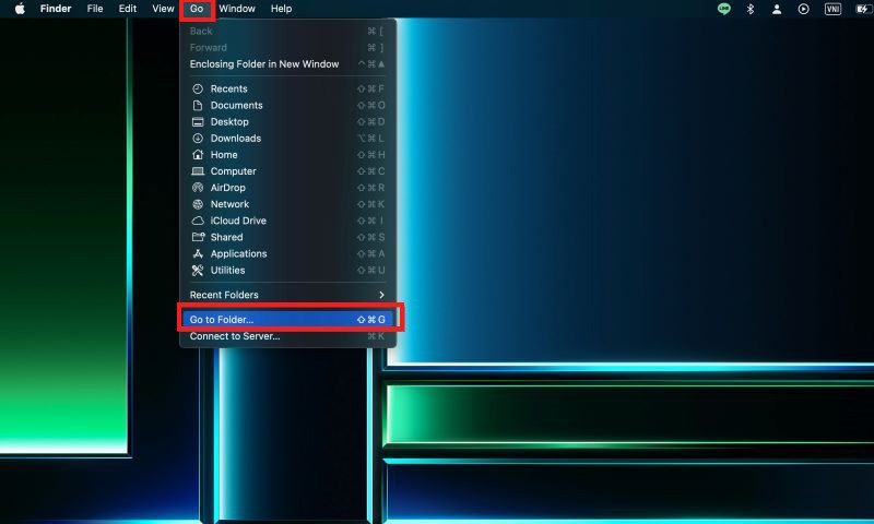 Nhấp v&agrave;o Go to Folder