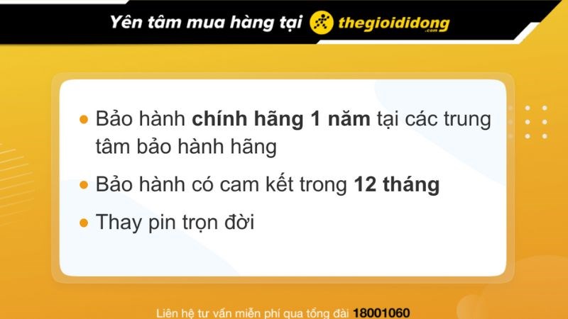 Chính sách bảo hành đồng hồ thời trang tại Thế Giới Di Động