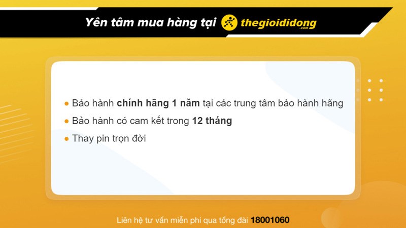 Chính sách bảo hành đồng hồ tại Thế Giới Di Động