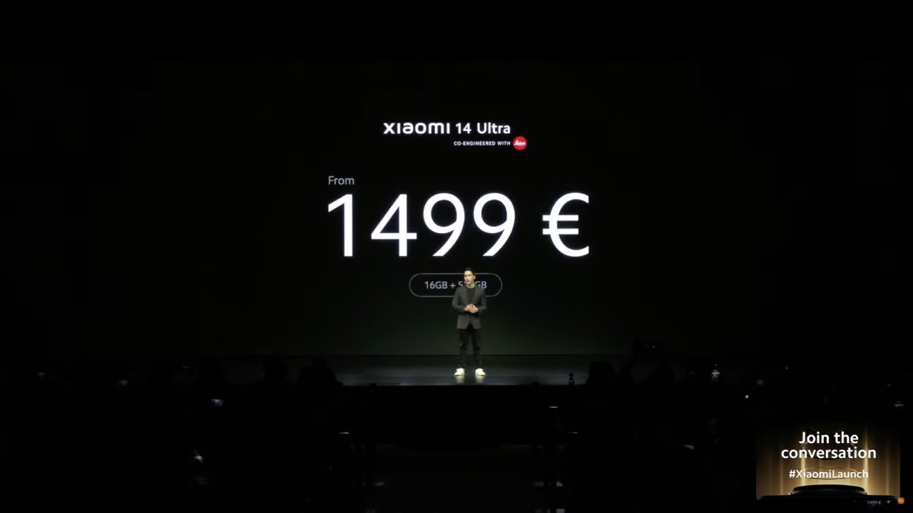 Xiaomi 14 Ultra giá tại thị trường quốc tế khởi điểm từ 1.499 Euro (khoảng 39.9 triệu đồng). Nguồn: Xiaomi.