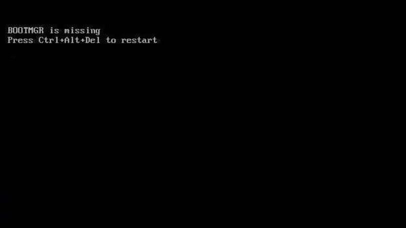Các nguyên nhân dẫn đến tình trạng lỗi BOOTMGR is missing