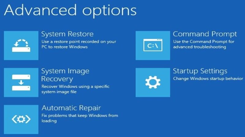 Sử dụng Windows Startup Repair