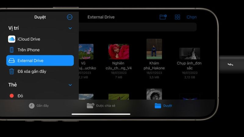 iPhone 15 Pro trang bị cổng USB-C t&acirc;n tiến