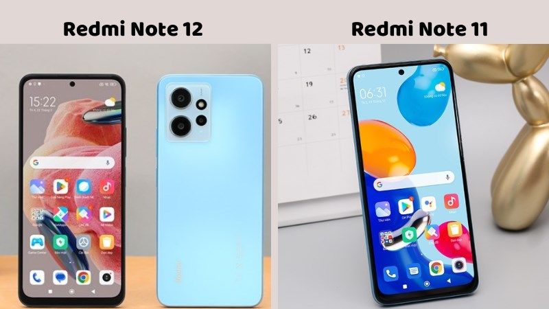 M&agrave;n h&igrave;nh Redmi Note 12 to hơn so với Redmi Note 11