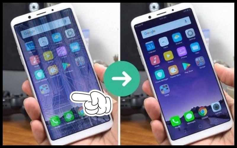 Nhấn nhẹ l&ecirc;n m&agrave;n h&igrave;nh để khắc phục t&igrave;nh trạng sọc ngang